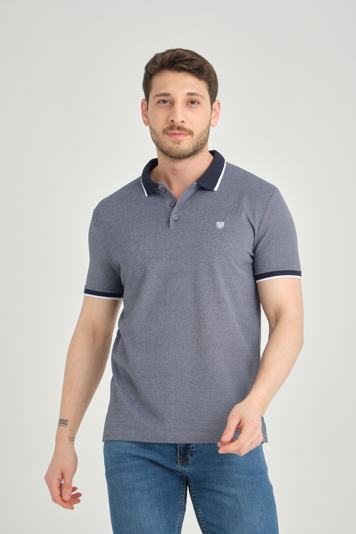 LFC 2031 Model Lacivert Polo Yaka T-shirt