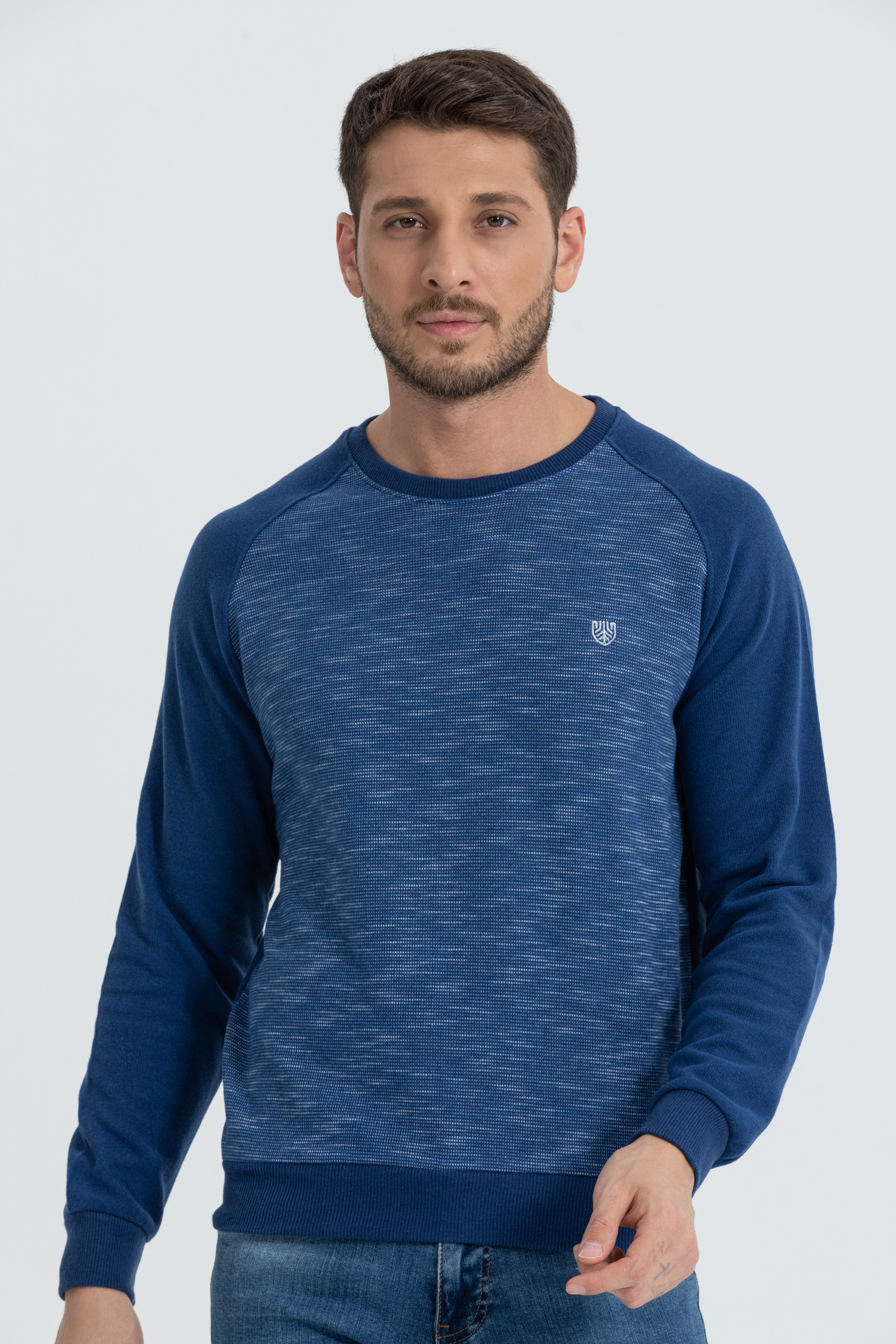 Flamlı Model Sax 0 Yaka Uzun Kollu Sweatshirt