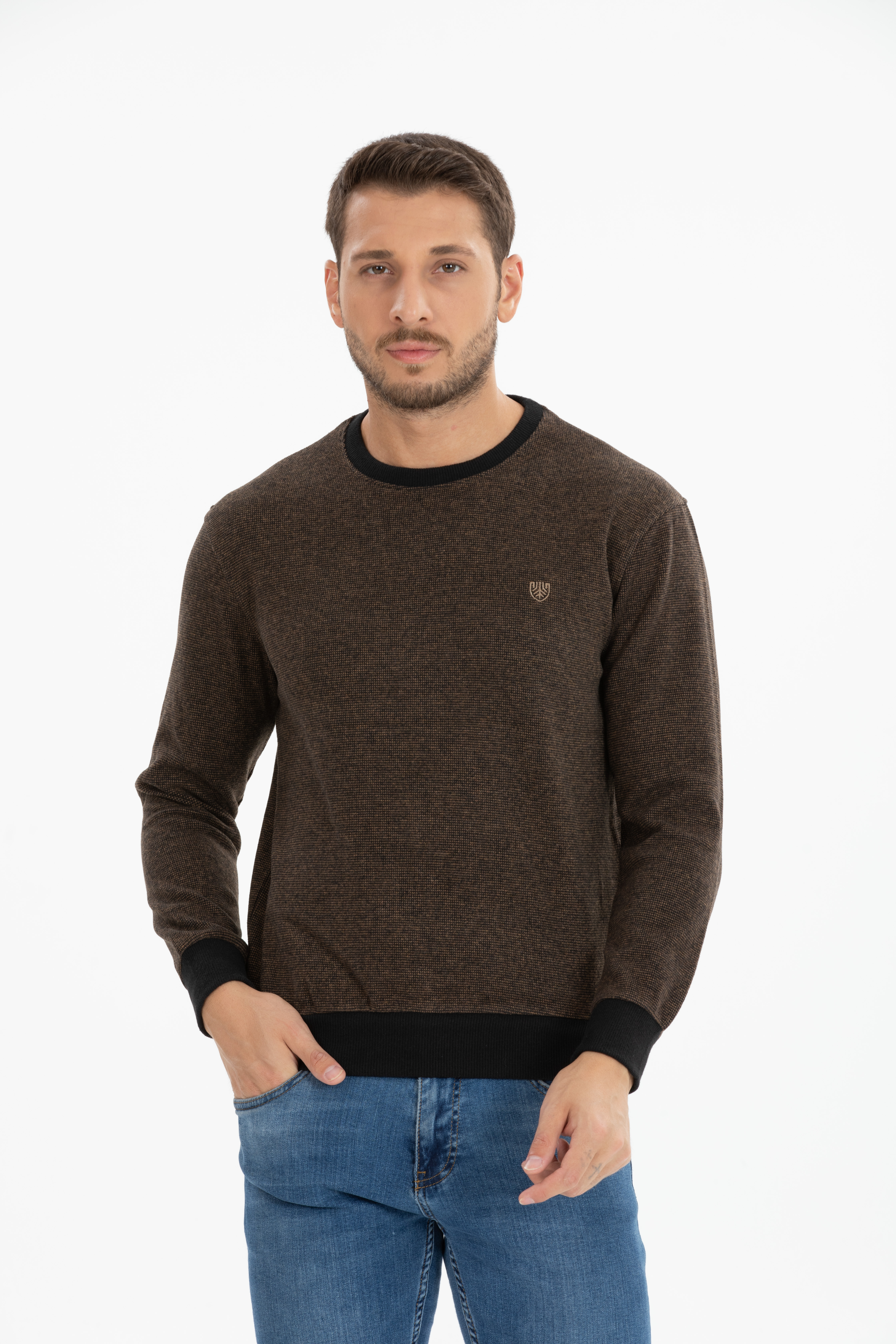 Point Model Camel 0 Yaka Uzun Kollu Sweatshirt