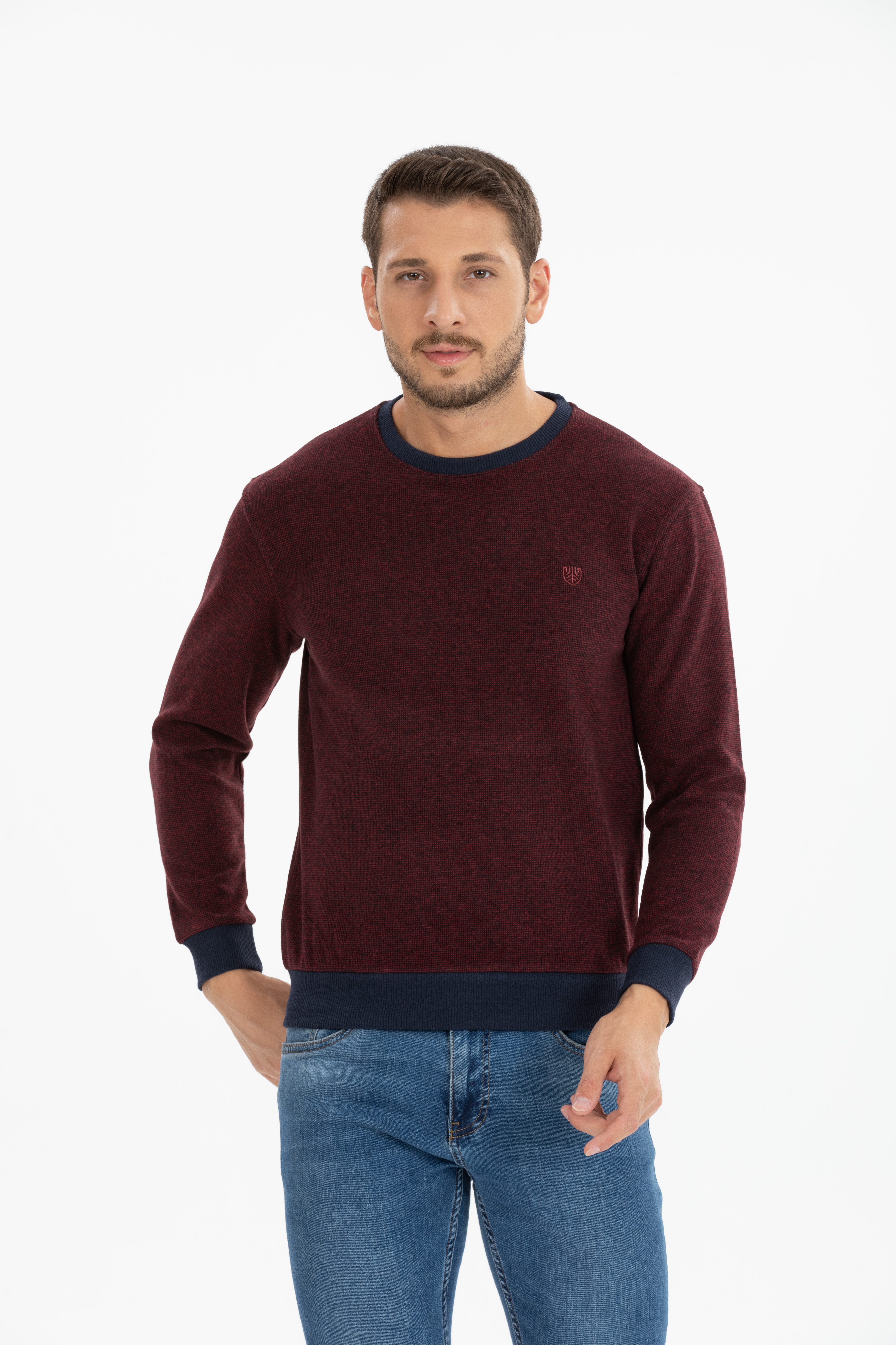 Point Model Bordo 0 Yaka Uzun Kollu Sweatshirt