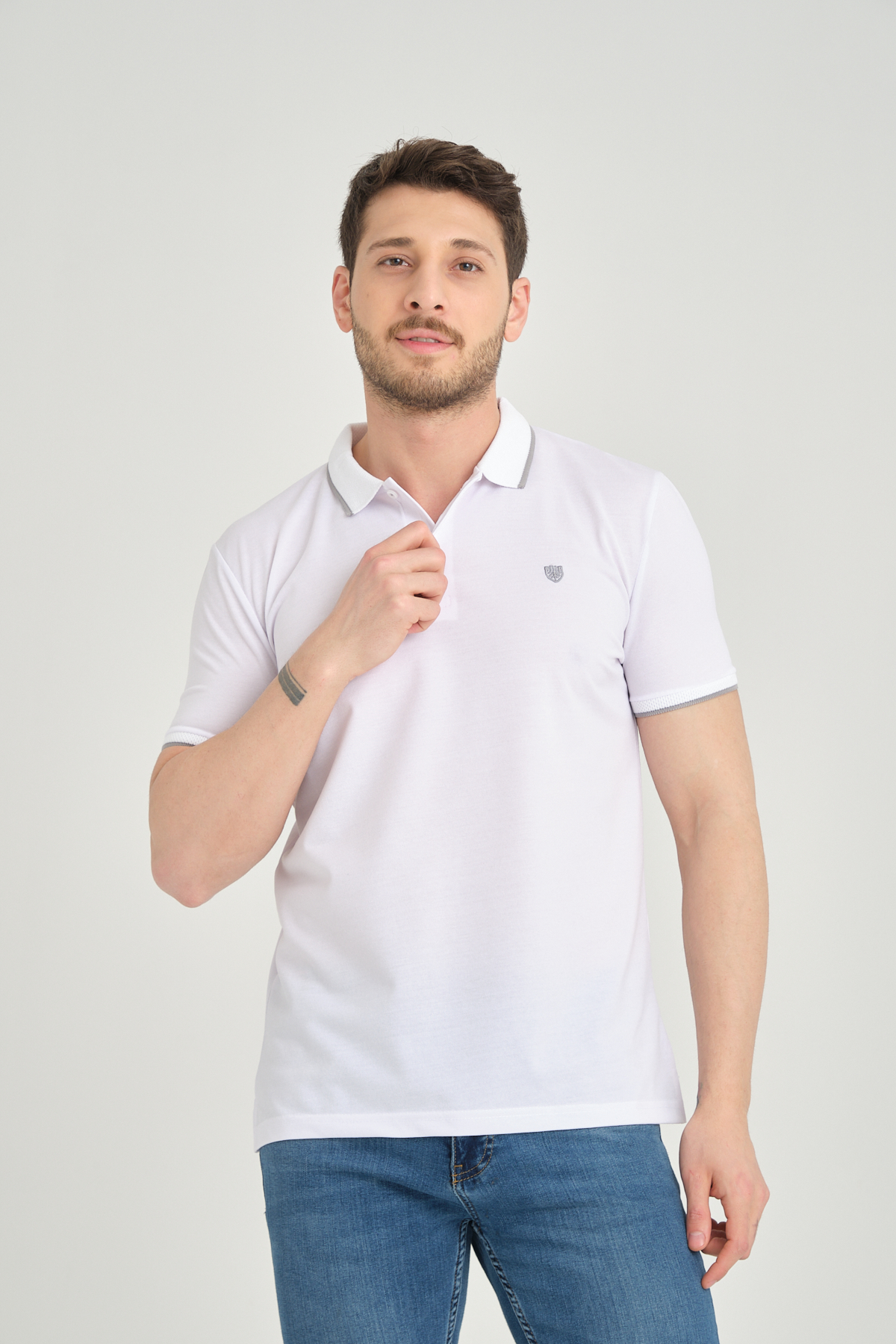 LFC 2031 Model Beyaz Polo Yaka T-shirt