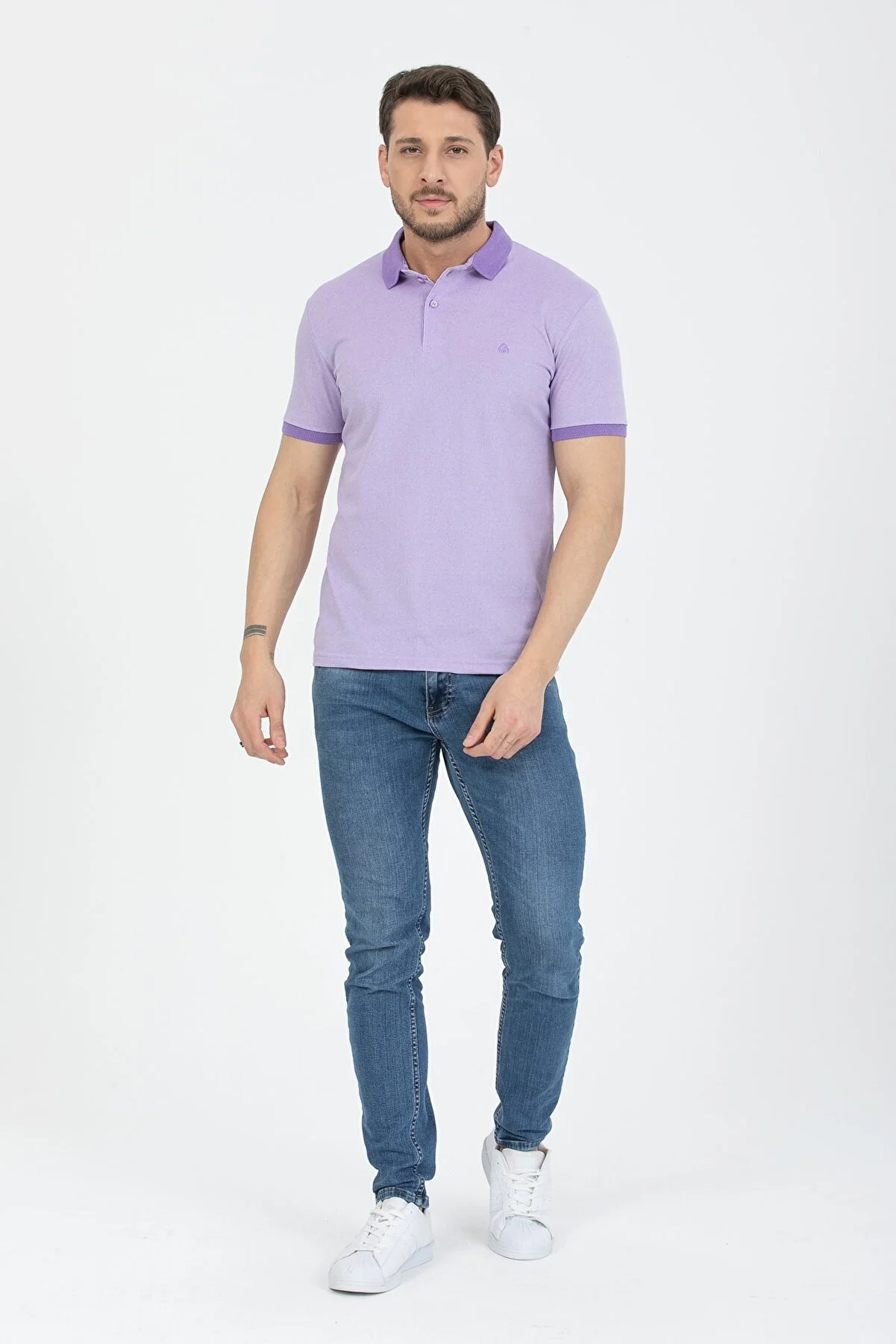 Lfc 2001 Model  Lila Polo Yaka Logolu T-Shirt